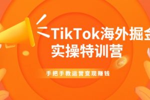 TikTok海外掘金實操特訓營：手把手教運營變現賺錢