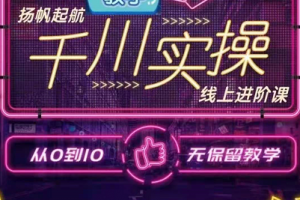 官網售價3980元的數據哥-千川實操進階課【進階版】 非基礎版