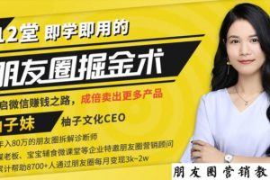 【營(yíng)銷必學(xué)】12堂學(xué)之即用的朋友圈掘金術(shù)：開(kāi)啟你的副業(yè)賺錢(qián)之路