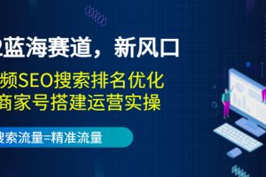 2022藍海賽道，新風口：短視頻SEO搜索排名優(yōu)化+企業(yè)商家號搭建運營實操