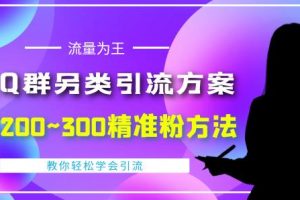 價值888的QQ群另類引流方案，半自動操作日200~300精準粉方法【視頻教程】