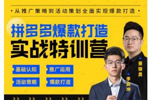 璽承云·拼多多爆款打造實戰特訓營，一套從入門到高手課程，讓你快速拿捏拼多多