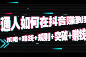 普通人如何在抖音賺到錢：策略 路線 規(guī)則 突破 賺錢（10節(jié)課）