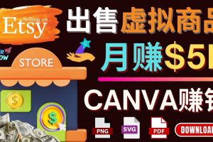 通過(guò)Etsy出售Canva模板，操作簡(jiǎn)單，收益高，月賺5000美元