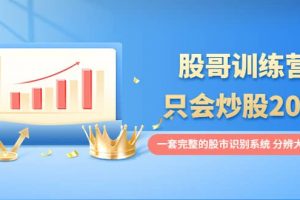 股哥訓練營·只會炒股20期：一套完整的股市識別系統，分辨大漲、大跌