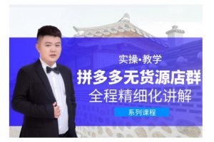 圣淘電商·拼多多無貨源店群，零基礎也能快速上手拼多多店群！