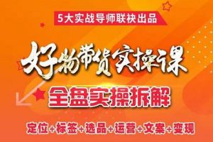 抖音好物帶貨實操課，全盤拆解抖音好物帶貨號全套流程打法