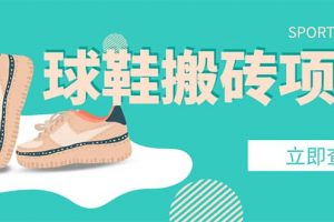外面收費998的球鞋搬磚項目【詳細教程 資源渠道】