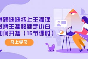 暴躁迪迪線上主播課，金牌主播教新手小白如何開播（15節課時）