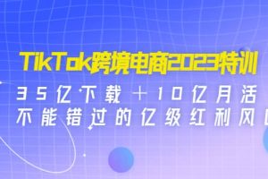 TikTok跨境電商2023特訓(xùn)：35億下載＋10億月活，不能錯(cuò)過(guò)的億級(jí)紅利風(fēng)口