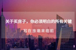 某公眾號(hào)付費(fèi)文章《關(guān)于買房子 你必須明白的所有關(guān)鍵-寫(xiě)在漲潮來(lái)臨前》