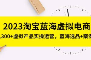 2023淘寶藍海虛擬電商，虛擬產品實操運營，藍海選品 案例拆解