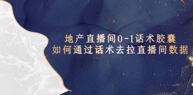 地產(chǎn)-直播間0-1話術(shù)膠囊，知道怎么通過話術(shù)去拉直播間數(shù)據(jù)插圖