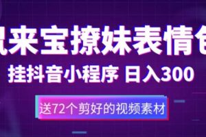 鼠來寶撩妹表情包，通過抖音小程序變現，日入300 （包含72個動畫視頻素材）