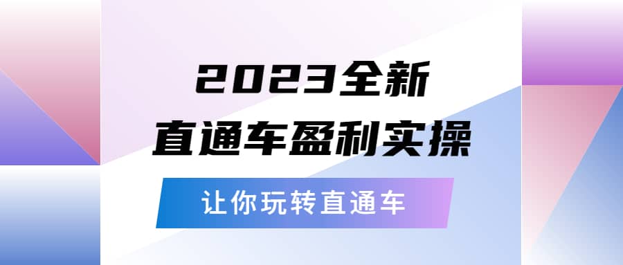 2023全新直通車·盈利實操：從底層，策略到搭建，讓你玩轉直通車插圖