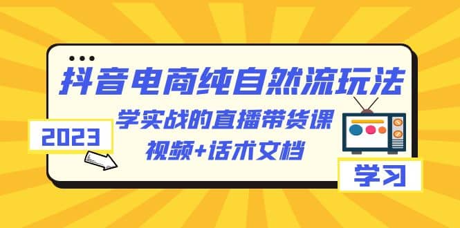 2023抖音電商·純自然流玩法：學實戰(zhàn)的直播帶貨課，視頻 話術(shù)文檔插圖