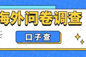 外面收費5000 海外問卷調查口子查項目，認真做單機一天200