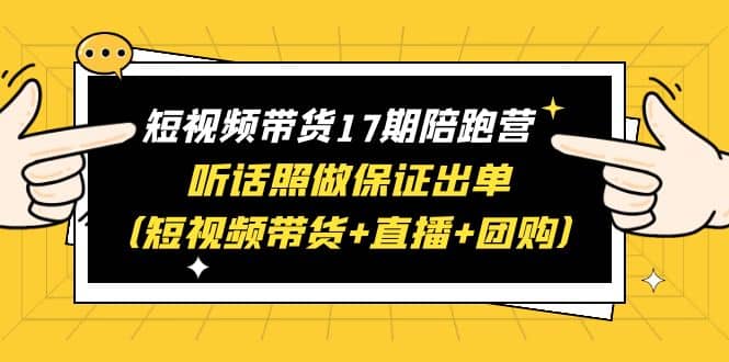 短視頻帶貨17期陪跑營 聽話照做保證出單（短視頻帶貨 直播 團購）插圖