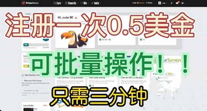 國外項目注冊一次0.5美金 只需三分鐘無腦操作 可批量放大 小白工作室福利插圖