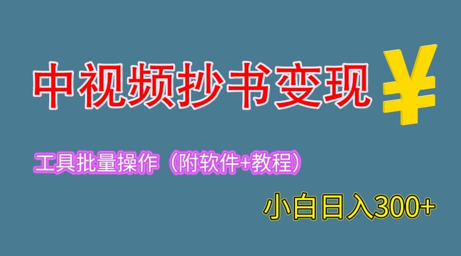2023中視頻抄書變現（附工具 教程），一天300 ，特別適合新手操作的副業插圖