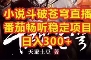 小說(shuō)斗破蒼穹直播，番茄暢聽(tīng)日入300 穩(wěn)定項(xiàng)目