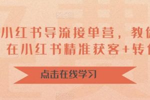 16天-小紅書 導(dǎo)流接單營，教你引爆流量，在小紅書精準(zhǔn)獲客 轉(zhuǎn)化成交