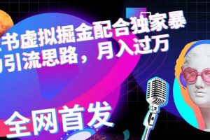 小紅書虛擬掘金配合獨家首發暴力引流思路，月入過萬【揭秘】