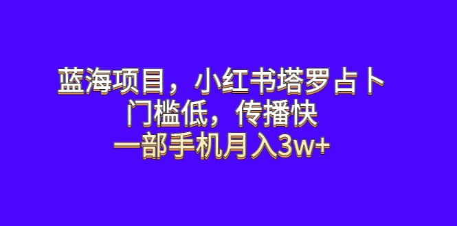藍海項目，小紅書塔羅占卜，門檻低，傳播快，一部手機月入3w插圖