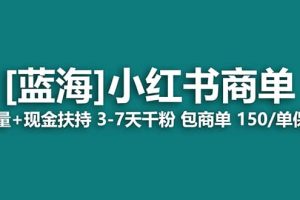 2023藍海項目【小紅書商單】流量 現金扶持，快速千粉，長期穩定，最強藍海