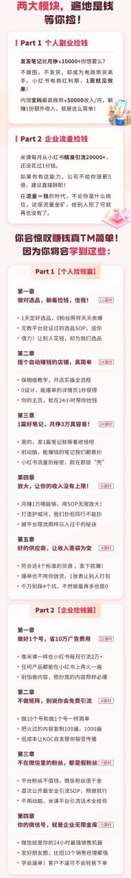 小紅書·撿錢課 發發筆記月掙1.5w 不做圖 不發貨 1周就見效(個人篇 企業篇)插圖1