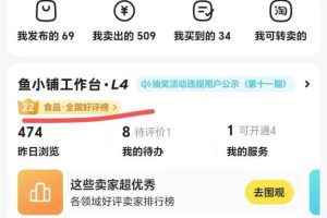外面收費4980閑魚無貨源實戰教程 單號4000