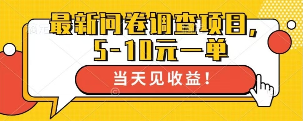 最新問卷調查項目,共12個平臺,單日零擼100+