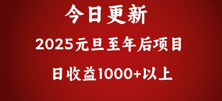 翻身項目，日收益1000+以上