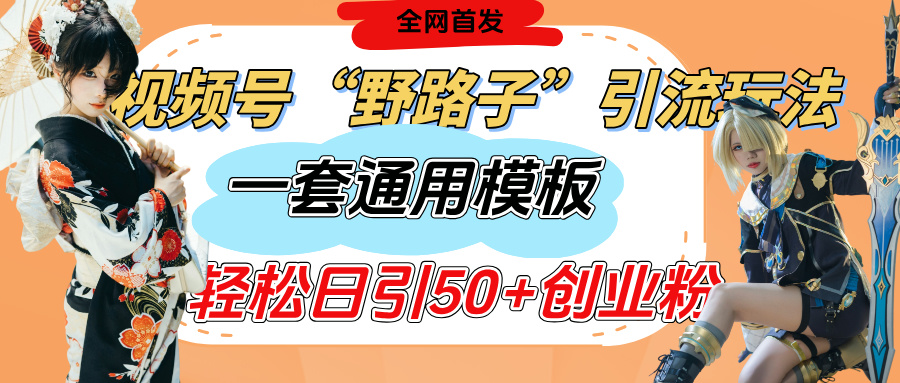 視頻號(hào)“野路子”玩法，評(píng)論區(qū)瘋狂截流，一套模板單日單號(hào)引流50+創(chuàng)業(yè)粉
