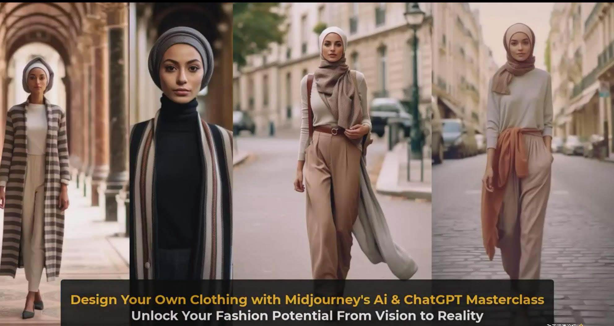 利用 Midjourneys Ai 人工智能設計自己的服裝AI大師班-10節課-中英字幕插圖11 利用 Midjourneys Ai 人工智能設計自己的服裝AI大師班-10節課-中英字幕插圖11