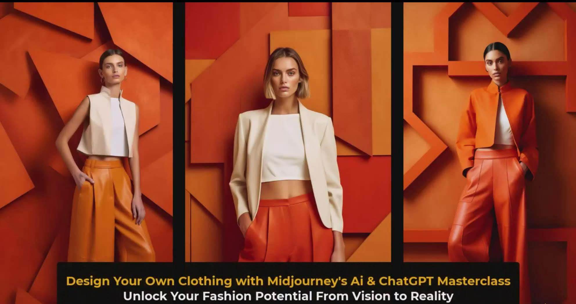 利用 Midjourneys Ai 人工智能設計自己的服裝AI大師班-10節課-中英字幕插圖4 利用 Midjourneys Ai 人工智能設計自己的服裝AI大師班-10節課-中英字幕插圖4