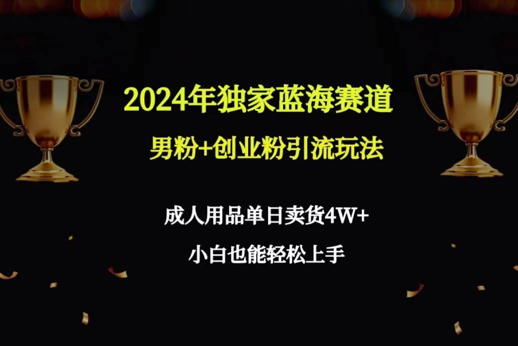 2024年獨家藍海賽道男粉+創業粉引流玩法，成人用品單日賣貨4W+保姆教程