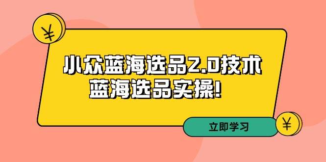 拼多多培訓第33期：小眾藍海選品2.0技術-藍海選品實操！