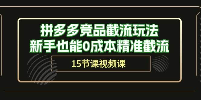 拼多多競品截流玩法,新手也能0成本精準截流(15節課)插圖 拼多多競品截流玩法,新手也能0成本精準截流(15節課)插圖